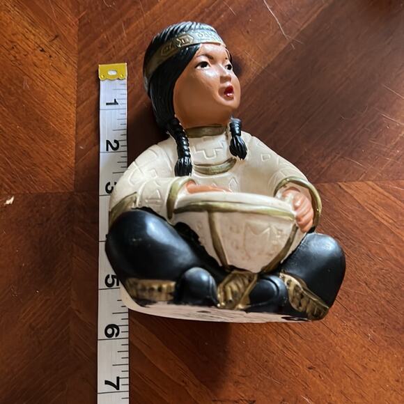 Vintage 1954 Pair of Native American Statues Universal Statuary Co Chicago - Picture 8 of 10